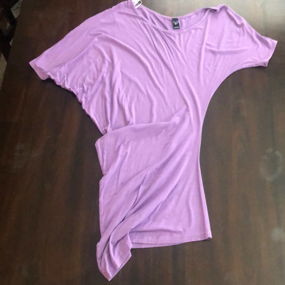 An off the shoulder mini dress
